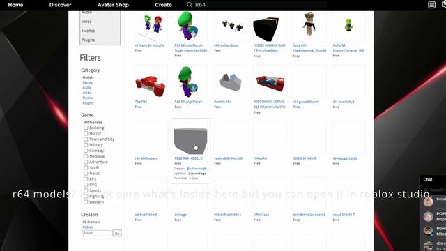I searched R64 in roblox library смотреть онлайн
