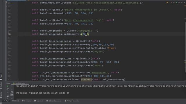 Pyqt6 Qt Designer Kurs [BMI Rechner - Teil 2/2] 010 смотреть онлайн