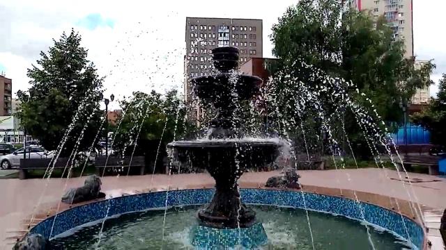 Новосибирск. Фонтан в микрорайоне Энергостроителей смотреть онлайн
