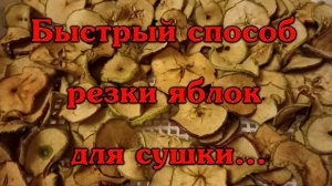 Быстрый способ резки яблок для сушки
