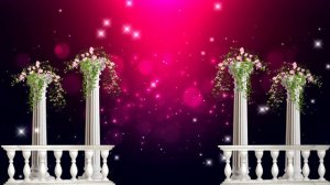 Колонны с цветами. ФУТАЖ