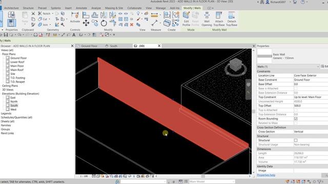 REVIT 2023 FOR ARCHITECTURE: LESSON 3 - ADD WALLS IN FLOOR PLAN VIEW смотреть онлайн