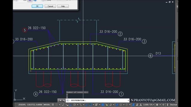 AutoCAD Structural Detailing Pile Cap Reinforcement смотреть онлайн