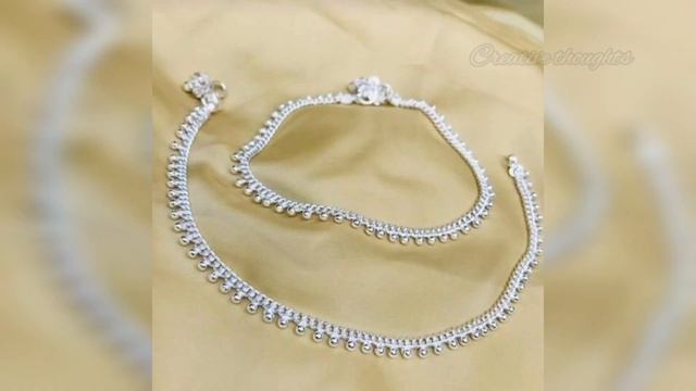 Latest anklets silver designs/daily wear pattilu/anklets designs 2023/sliver payal designs/pattilu смотреть онлайн