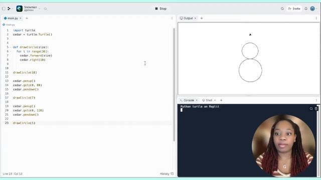 Build a Snowman Using Python with Turtle смотреть онлайн