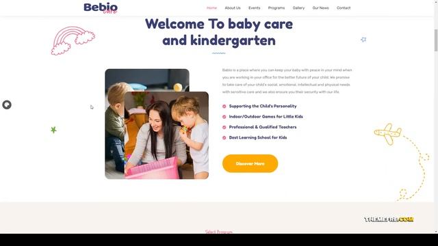 Bebio - Kindergarten and Baby Care WordPress Theme children education Koharu смотреть онлайн