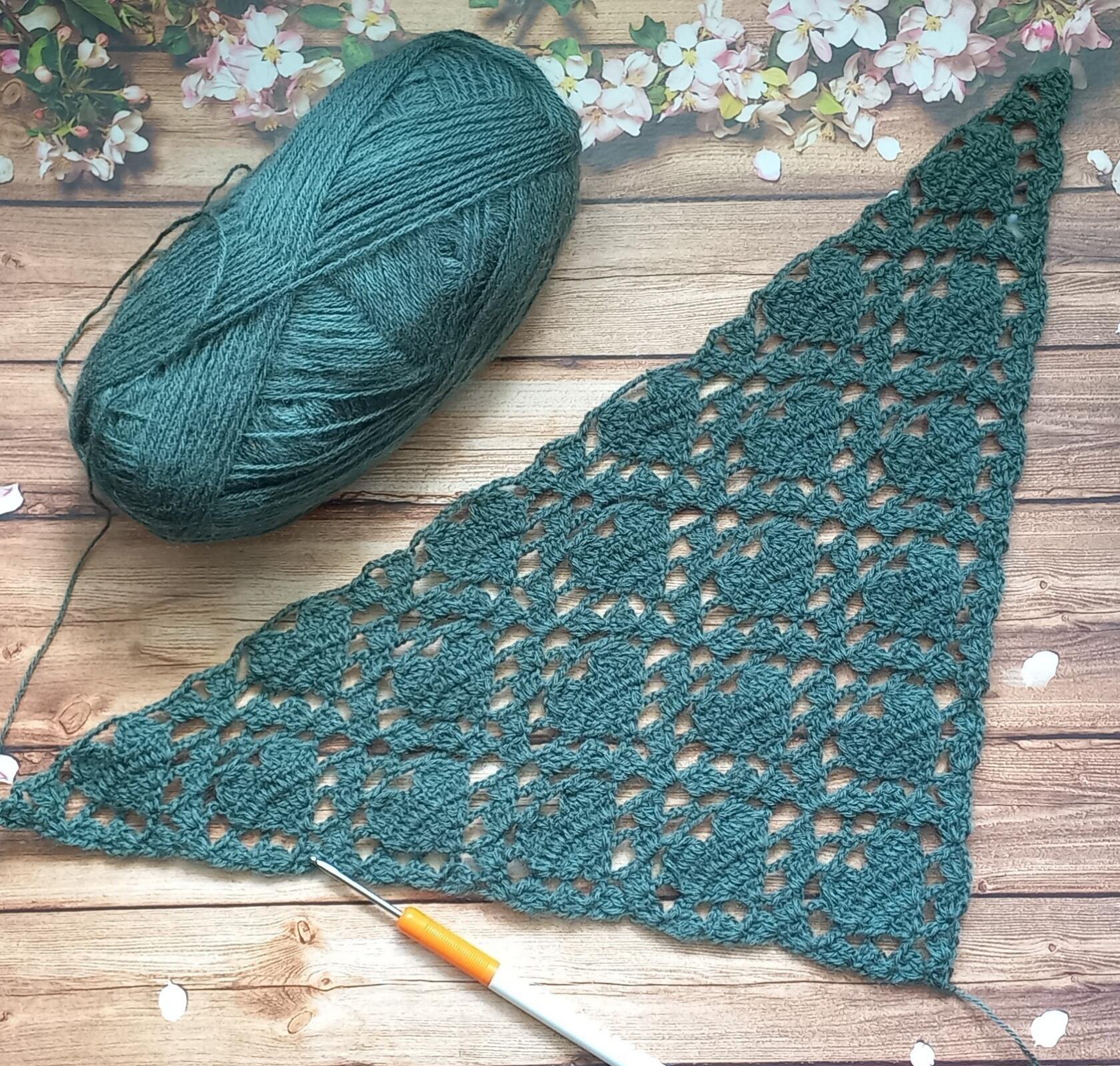 МК Узор для шали крючком