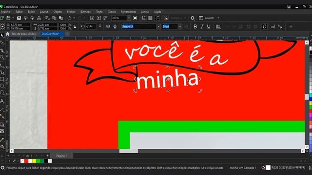 Criando Arte do zero no CorelDRAW para quadro em cerâmica tema dia das mães M1 смотреть онлайн