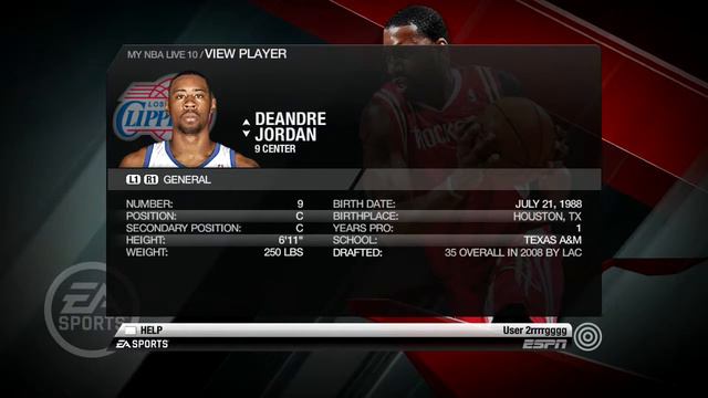 NBA Live 10 PS3 Roster View Player Los Angeles Clippers смотреть онлайн