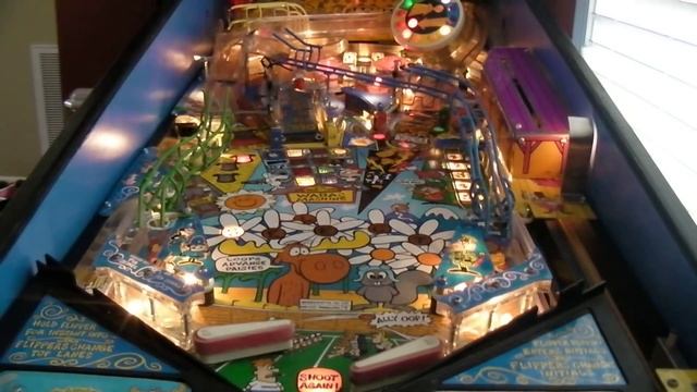 Rocky & Bullwinkle Pinball Multiball Triball Machine Data East