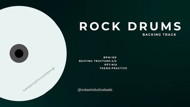 Rock Drums Backing Track 80/160 BPM 4/4 (Drums Only) смотреть онлайн