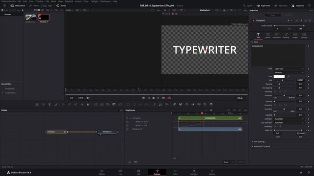 Typewriter Text Effect Tutorial | Davinci Resolve Tutorial смотреть онлайн