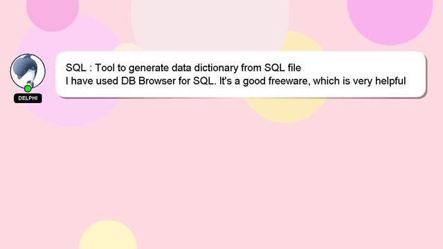 SQL : Tool to generate data dictionary from SQL file смотреть онлайн