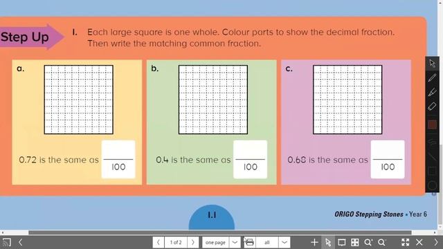 P6 Reviewing the relationship between decimal & common fraction смотреть онлайн