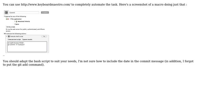 Apple: I'm using git+notational velocity and want to know how to commit after I exit the program смотреть онлайн
