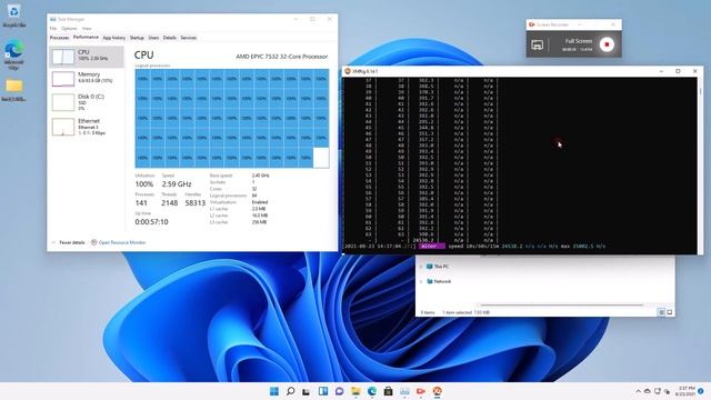 Monero (XMR) Mining on AMD EPYC 7532 32-Core CPU + Windows 11 + XMRIG - 25KH/s + смотреть онлайн