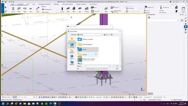 Import 3D DWG into Tekla Structures [2022] смотреть онлайн