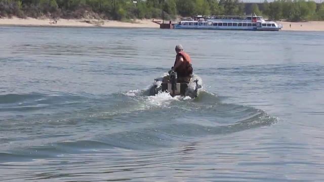 Испытание самодельной лодки ПВХ 260см . Под Мотором Тохатсу 3.5 смотреть онлайн