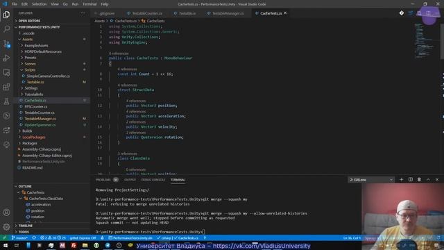 Unity: Update тысяч GameObject, тестирование кэш-эффективности ‒ Владиус смотреть онлайн