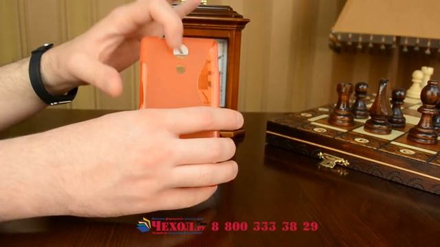 ультра-тонкая из мягкого силикона панель-чехол-накладка для Sony Xperia ZR красная смотреть онлайн