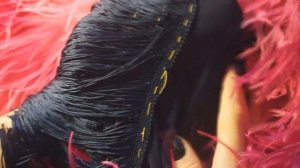 Как пришить бахрому к платью/Пришить бахрому вертикальными ярусами