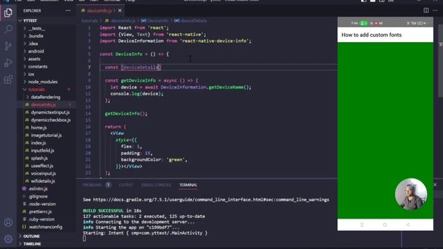 How to get Device Info(mobile information) in react native | Example of getting mobile ? informatio смотреть онлайн