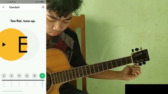 How to tune Guitar by using Fender tune App Standard Tuning ( Demo ) смотреть онлайн