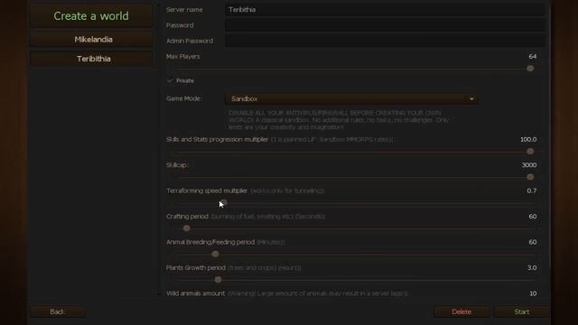 Single Player World Settings - Life is Feudal смотреть онлайн