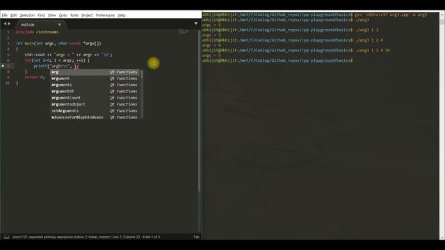 Learn C++ | argc, argv[] смотреть онлайн