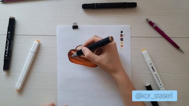 как нарисовать эклер? уроки рисования маркерами для начинающих #3 смотреть онлайн