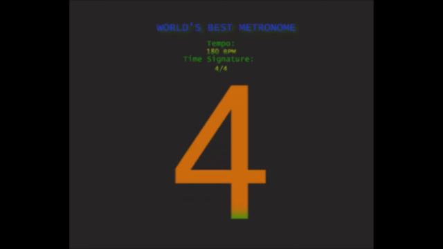 WORLD'S BEST METRONOME ! 180 BPM in 4/4 Time, With Visual! смотреть онлайн