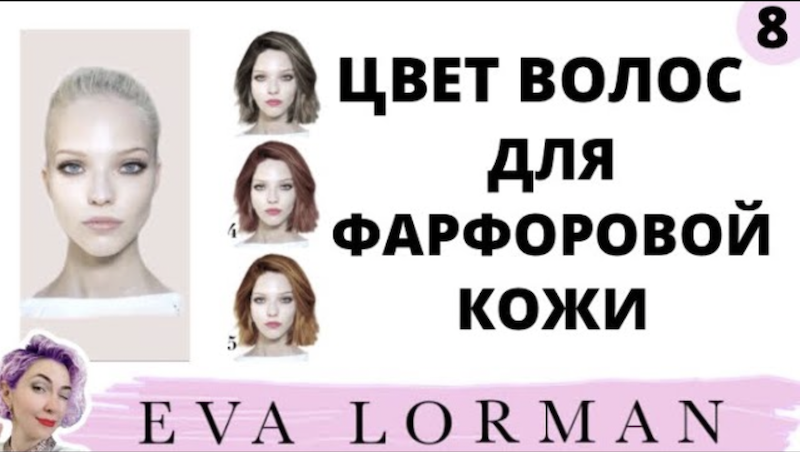 ЦВЕТ ВОЛОС для Фарфоровой Кожи! Фарфоровый цвет Лица. Уроки Евы Лорман смотреть онлайн