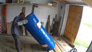 Идеи для гаража. Бочка для сбора дождевой воды.