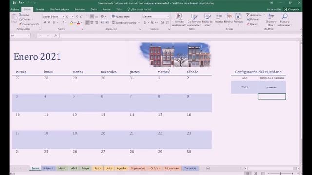 Como hacer calendario almanaque de cualquier año con Excel смотреть онлайн