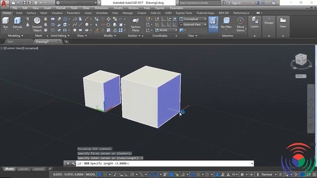 Autodesk AutoCAD: How to use Solid Box Command in Autodesk AutoCAD смотреть онлайн
