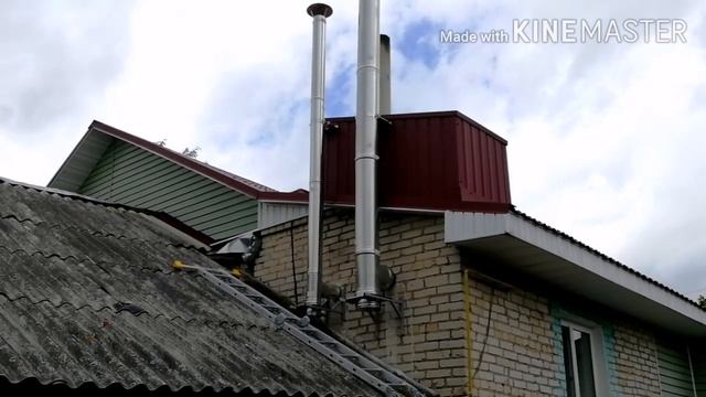 Монтаж дымахода сэндвич и вентиляции в Ковском районе.