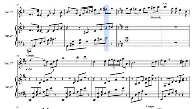 Meditation by Thais Sheet Music Duet for Two Pianos Melody + Acompanimment Original tone смотреть онлайн