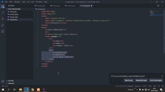 #4 CRUD PHP MYSQLI | Menampilkan(View) data dari database смотреть онлайн