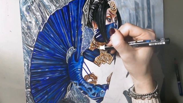 Drawing Kitana | Mortal Kombat | speed drawing - collab with @Elisavellart смотреть онлайн