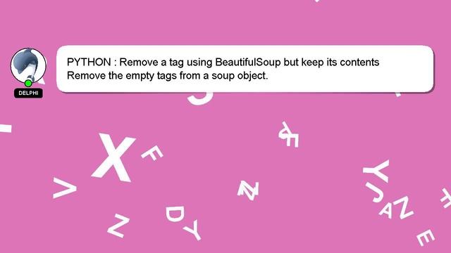 PYTHON : Remove a tag using BeautifulSoup but keep its contents смотреть онлайн