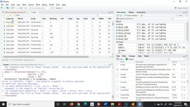 Bayesian Series - Alzheimer`s Disease-Lcture-6 Missing Values Imputation Strategy смотреть онлайн