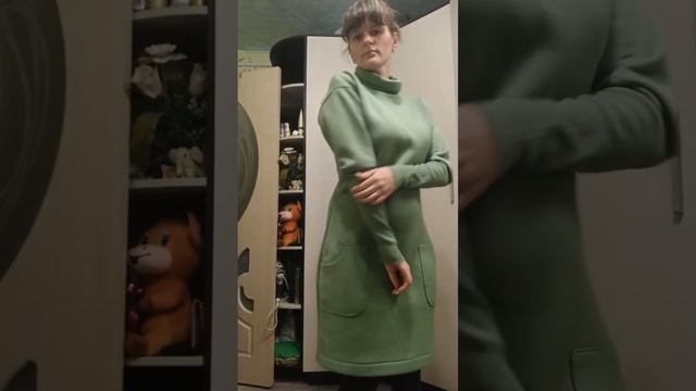 Платье из футера 3х нитки с начёсом и кашкорсе смотреть онлайн