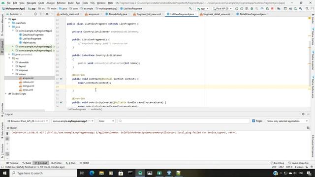 Fragment List View and DetailView смотреть онлайн