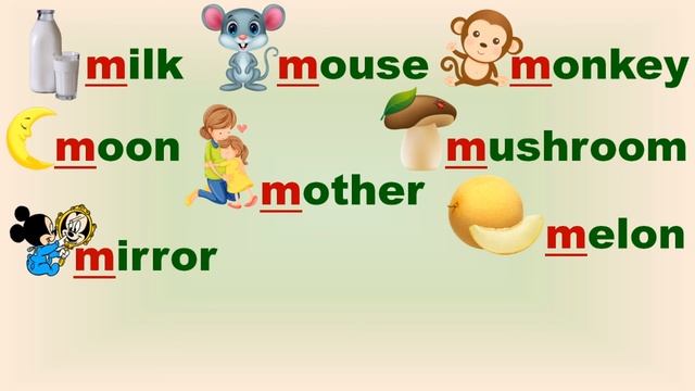 Літера M. Англійський алфавіт. Вивчаємо слова на літеру M. Англійська для дітей. English For Kids