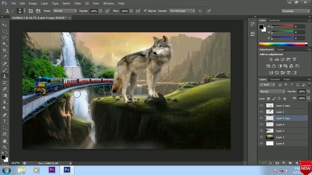 How to create matte painting in photoshop telugu tutorial смотреть онлайн