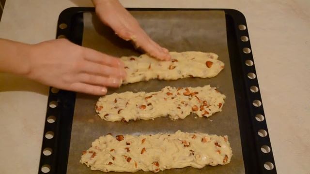 Как приготовить Бискотти.Очень вкусное хрустящее печенье!!! смотреть онлайн