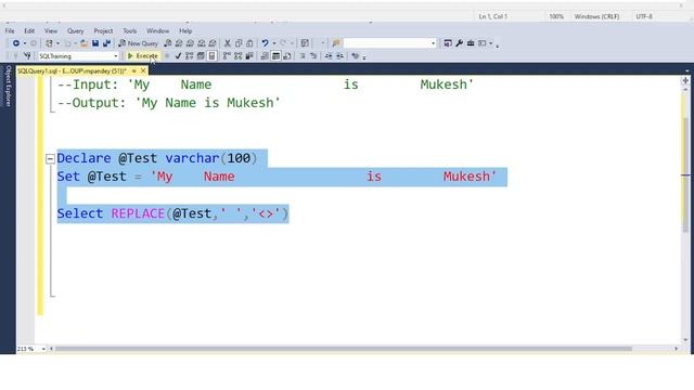 14.How to maintain a single space in the string|Remove Whitespaces from a String in SQL|PandeyGuruj смотреть онлайн