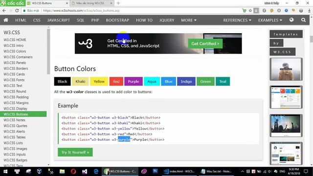 TỰ HỌC W3.CSS - Phần 2 - Hướng dẫn sử dụng màu sắc trong W3.CSS смотреть онлайн
