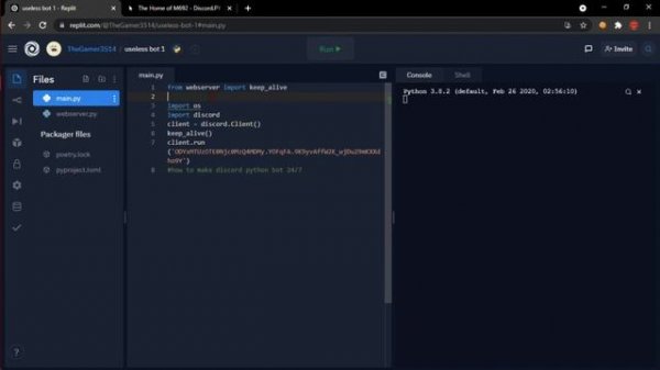 How To Host 24/7 Python Discord Bot For Free Using Repl.it