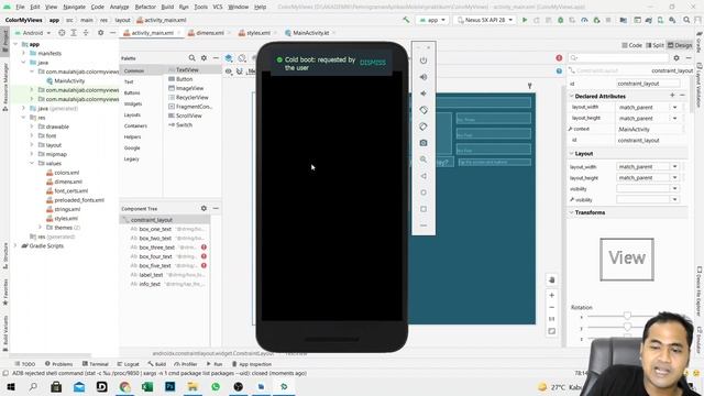 Constraint Layout Using The Layout Editor Part 2 - Android Kotlin Fundamental смотреть онлайн